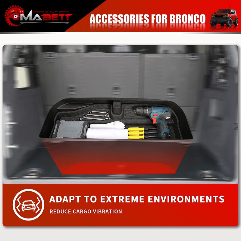 Mabett Trunk Lower Storage Mat for Ford Bronco Accessories 2026,