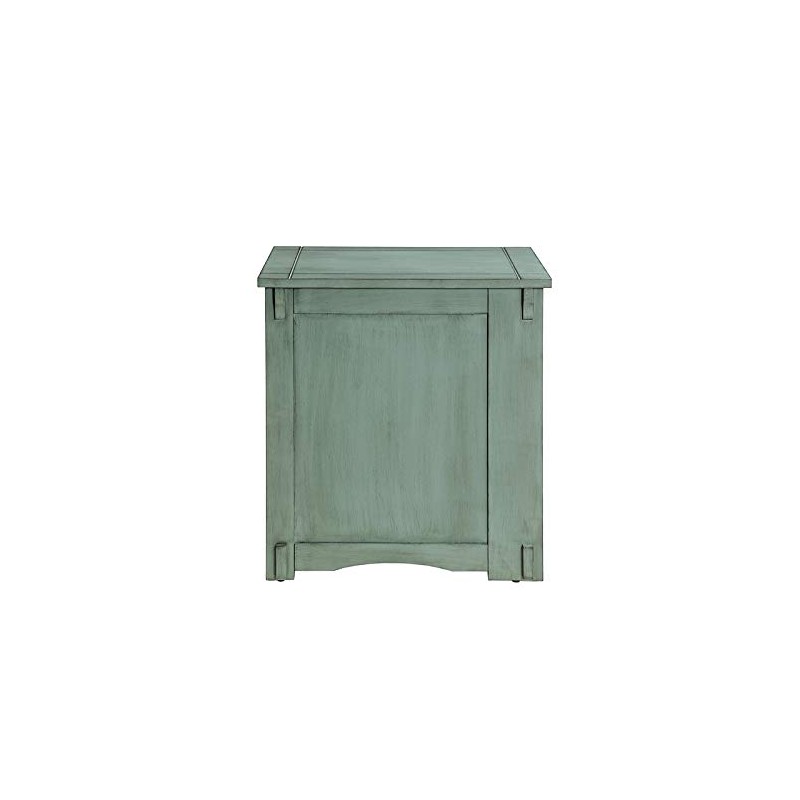 Powell Parnell Wood Side Table in Teal Blue