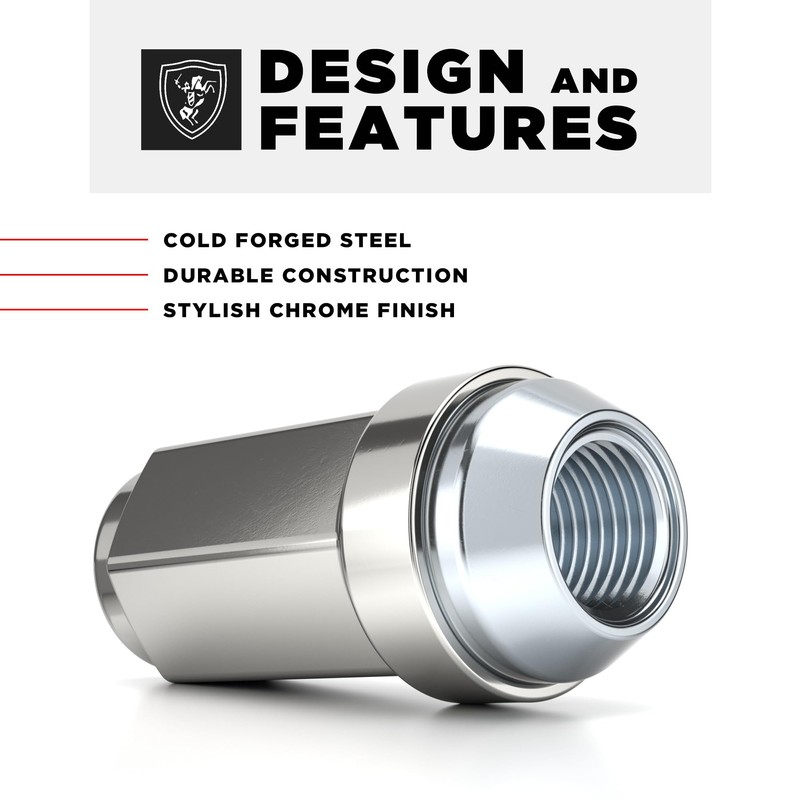 White Knight 3004ST-4 1/2"-20 Stainless Steel Capped Duplex Acorn Lug