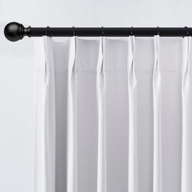 SHINELAND White Blackout Curtains 84 Inches Long,Faux Linen Black Out 84 Inch Length Pinch Pleated Lined Insulated Thermal Curtains for Bedroom Living Room Window Curtains 2 Panel Sets