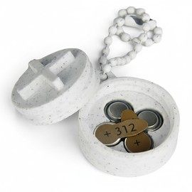 Zoravell Size 312 Hearing Aid Battery Case Keychain,Batteries Holder Storage,Easy Open (Batteries Not Included)