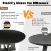 HELLYMOON 47" Round Dining Table for 4-6 Black, Farmhouse Wood