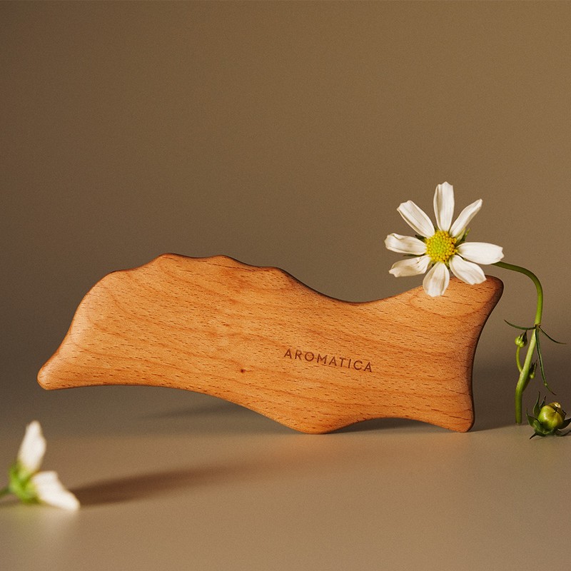 Aromatica Beachwood Massage Tool for Healthy Face & Body Line