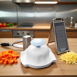 Food Safety Holder for Mandolin Slicer or Grater,Food Slicer Cutter Finger Guard for Mandoline Slicer Grater Cutting, Finger Anti-Cut Protectors for Vegetable Graters, Peelers and Slicers (Blue)