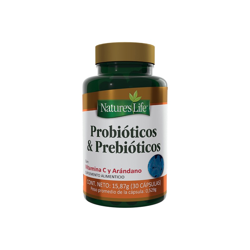 Natures Life - Probióticos y Prebióticos Vitamina C y Arándano