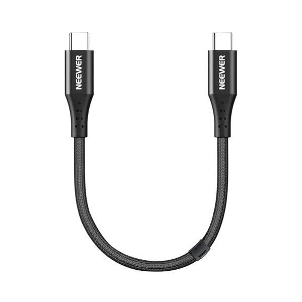 Neewer 8"/20cm USB C to USB C Cable, USB 3.2