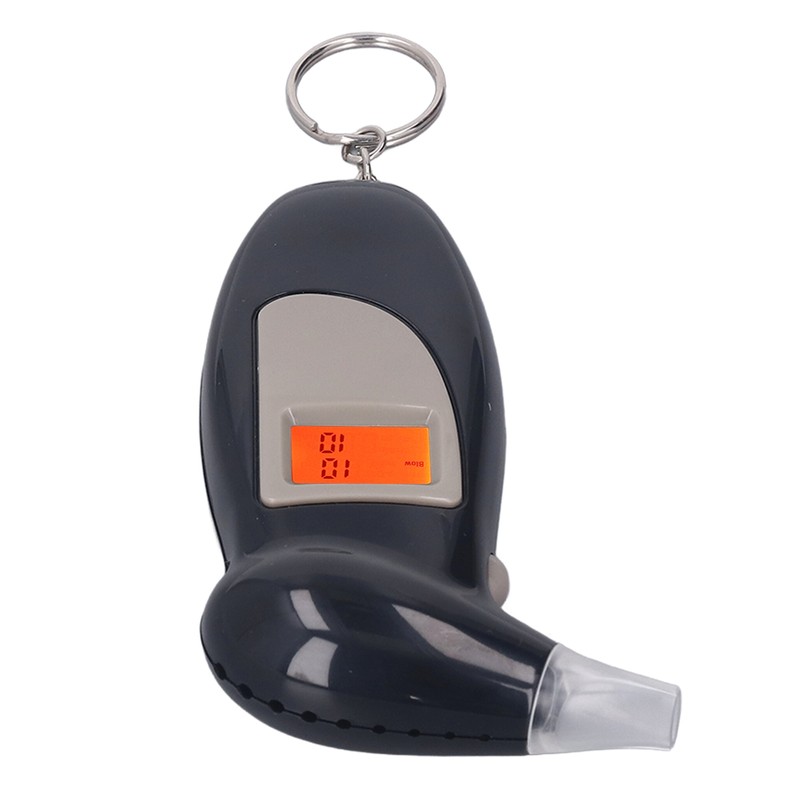 Alcohol Tester Professional LED Digital Keychain Breath Alcohol Detector Audible