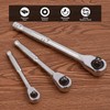 wanlvkang 3-Piece Drive Ratchet Wrench, 72-Tooth 1/4", 3/8", 1/2" Ratchet