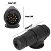 AUTOXBERT 13 Pin Trailer Plug, DC 12V Waterproof Trailer Plug