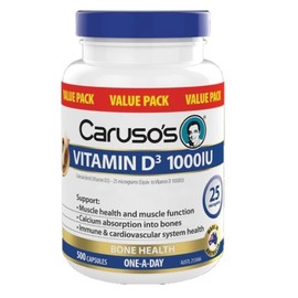 Caruso’s Natural Health Caruso's Vitamin D3 1000IU One A Day Cap X 500