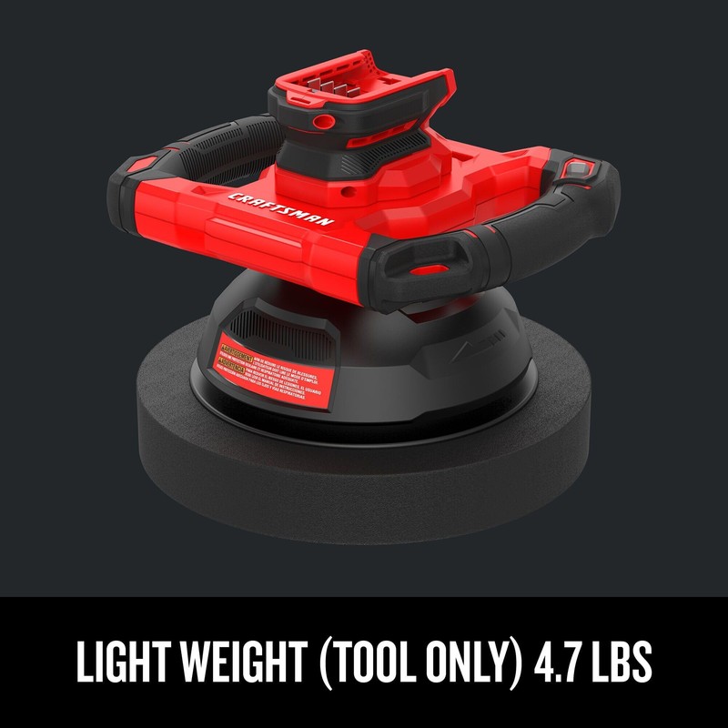 CRAFTSMAN V20 Cordless Buffer Polisher, Orbital Polisher for Car Detailing,