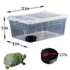 Hamiledyi 2PCS Reptile Feeding Box Snake Breeding Box Transparent Animal