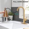Brushed Gold Kitchen Faucet, Single Handle Gold Kitchen Sink Faucet
