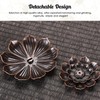 Lotus Incense Holder Burner with 5 Holes & Removable Ash