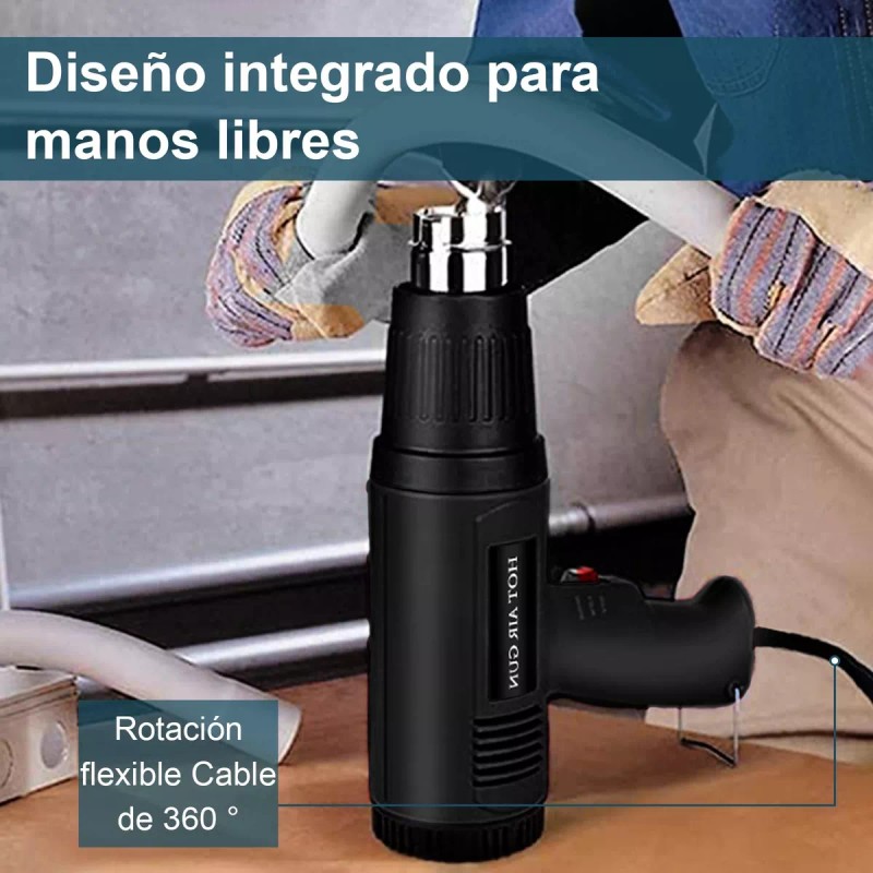 Monstyle Pistola De Calor Eléctrica Temperatura Ajustable 4 Boquillas
