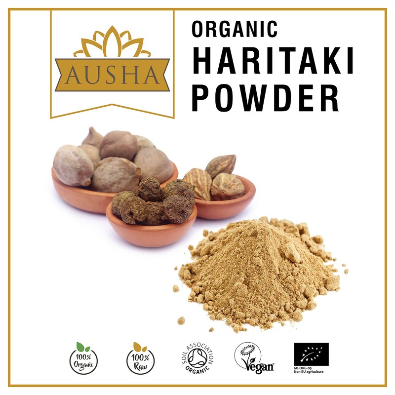 Ausha Organic Haritaki Powder 100g | Terminalia Chebula l Constipation