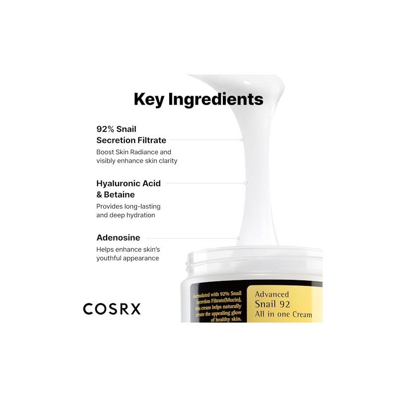 COSRX Advanced Snail 92 All in One Cream, 100ml