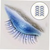 NOLITOY Sets Easy Application Lashes Individual Fake Eyelashes Rhinestones Side
