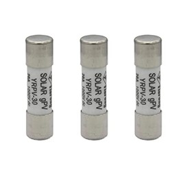 ZOOKOTO 3 Pcs 10x38mm 1000V DC Solar PV Photovoltaic Fuse 30A in line Fuse 30A UL:1000V DC In20A/40.3kA