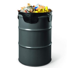 Iron-Hold Contractor Trash Bags - 55 Gallon, 15 Bags, Wing Tie Closure, 3 MIL Thick, Gusseted Bottom, Black - Heavy Duty Industrial Strength Garbage Bags