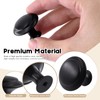 Wokape 30 Pack Matte Stainless Steel Black Round Kitchen Cabinet