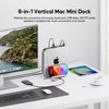 PULWTOP Mac Mini Hub Stand with M.2 PCIe NVMe SSD