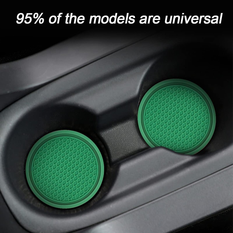 4 Pack Car Cup Holder Coaster, 2.75 Inch Diameter Non-Slip