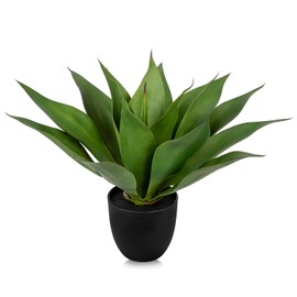 Large Faux Agave Plant 13.4" Fake Plant Artificial Decor Faux Plant Fake Succulent Plants in Pot Realistic Agave Plant Artificial Potted Plants for Home Living Room Table Office Desk Bathroom Indoor