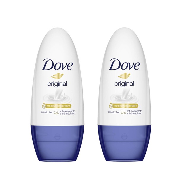 Dove Original Anti-perspirant Deodorant Roll-on 50ml (1.7 Fluid Ounce). (Pack of 2)