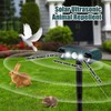 Qualirey 2 Pcs Solar Nocturnal Ultrasonic Light Animal Repeller Outdoor