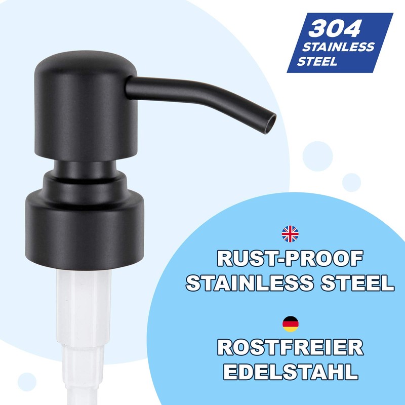 Stainless Steel Liquid Soap Dispenser Pump Replacement 'Zagreb' with 28mm