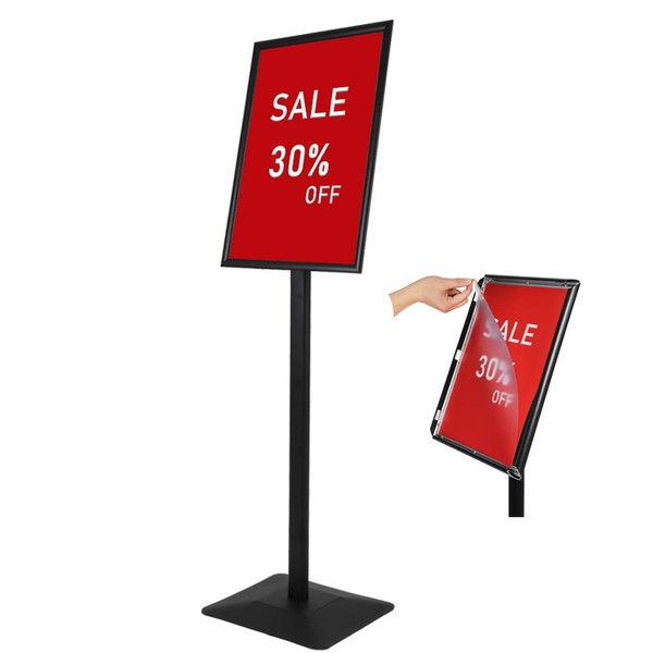DISPLAYSWORKER Adjustable Heavy Duty Pedestal Sign holder floor Stand,sign stand