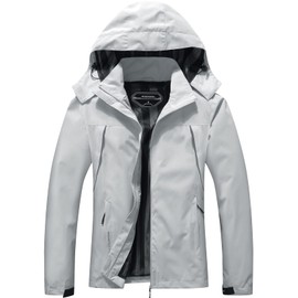 MOERDENG Women's Waterproof Rain Jacket Outdoor Lightweight Hooded Raincoat for Hiking Travel