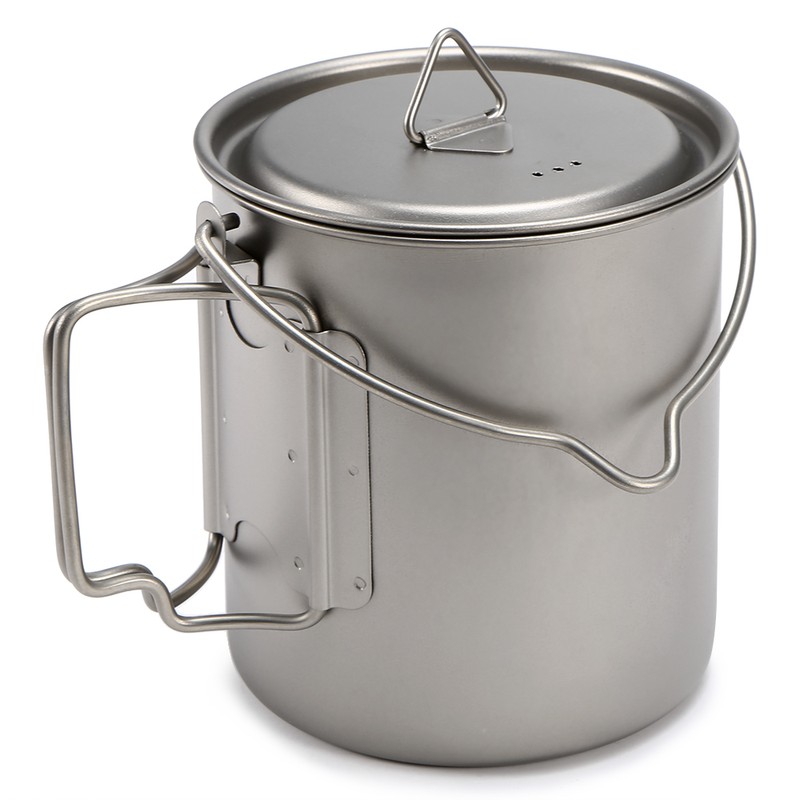 450ml 750ml Cup Set Ultralight Titanium Cup Hanging Pot Set