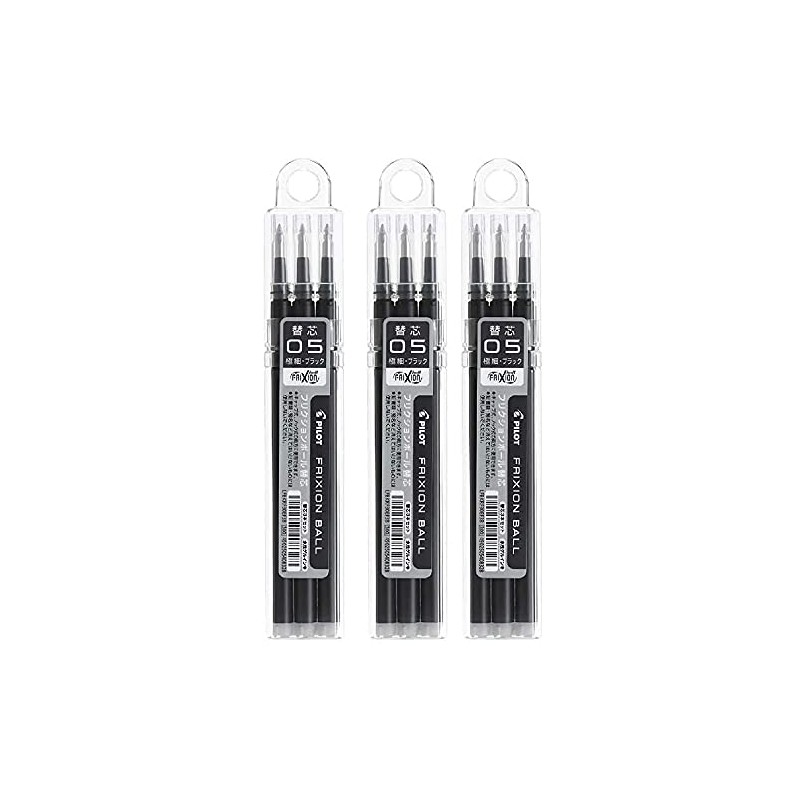 パイロット フリクションボール用替芯 LFBKRF30EF3B 0.5mm 3本入×3 黒