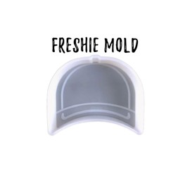 Baseball Hat Silicone Freshie Mold | Size 4.8" Wide x 3.25" Long | Trucker Ball Cap Mold | Small Baseball Cap Design for Freshie, Soap, Resin, Heat Resistant for Oven Scented Aroma Beads Car Candle