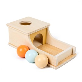 Busy Edition Juguetes Montessori para bebés de 6 a 12 meses Caja de permanencia de objetos Caja de bolas de madera caídas Juguetes de juego para bebés de 6 meses, niños pequeños de 1, 2, 3 años