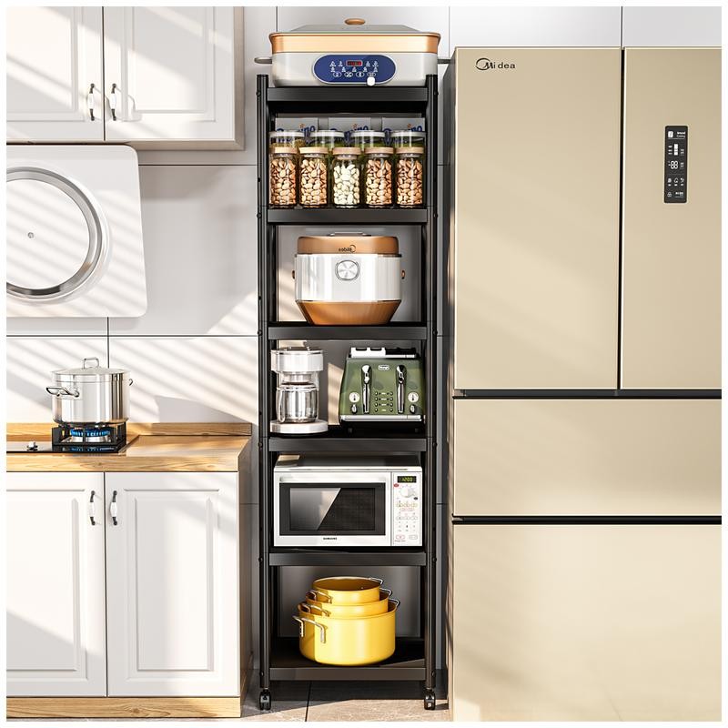 7CODE Heavy Duty Shelving,Metal Utility Storage Racks with Rolling Wheels,