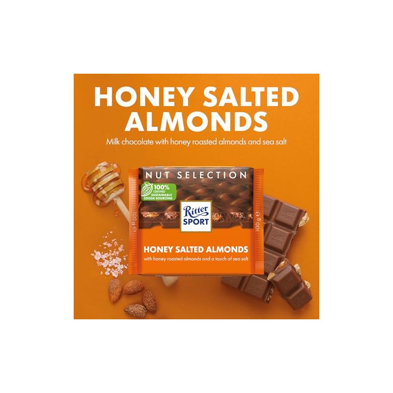 Ritter Sport nut class honey Salt Almond chocolate bar (11