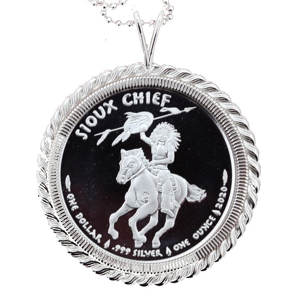 2020 $1 Chief One Ounce .999 Fine Silver Gem BU