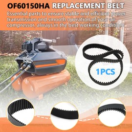 OF60150HA Replacement Belt Compatible with Ridgid Compressor Belts - Fits OF60150HA OF60150HB OF60150HBT Models - Replacement Belt Compatible with Ridgid Air Compressor Parts