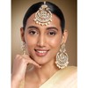 Aheli Bollywood Ethnic Chandbali Style Big Earrings Maang Tikka Set