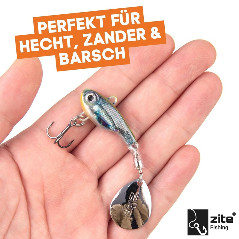 Zite Fishing Jigspinner Set Fischform | 5 Stück Spin Jigs