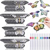 Seenelling 88 Pcs Flying Butterfly Craft Kit with 64 Wind