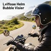 lvifloae MotorradBubble Visor, 3 Snap Visor Windscreen Lens with Folding