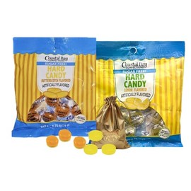 Generic Sugar Free Lemon and Butterscotch Drops Hard Candy | Individually Wrapped, Fat-Free, 0 Trans Fat, Sugarfree | Tangy Fresh & Sweet Candies | Bintiluscious Pocket Bag Included.
