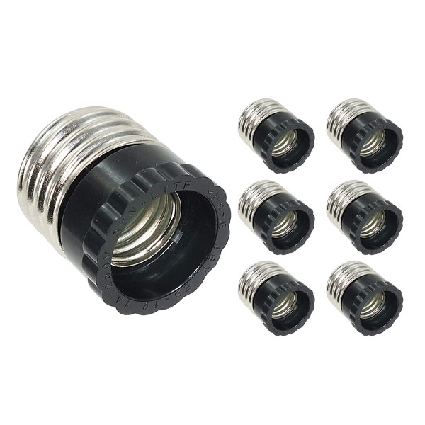 Aiwode E26 to E17 Base Conversion Adapter, LED Bulb E17 Base Conversion Adapter, Bare Bulb, Bulb Socket Ceiling Lighting, Bakelite+Bronze, No Bulb(Pack of 6)
