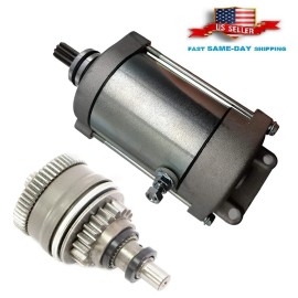 H&H bros Starter w/ Drive Bendix for Polaris Ranger Crew 800 4x4 2010 2011 2012 2013 2014