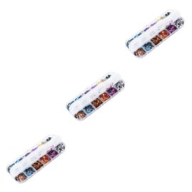 Healeved 3pcs Ultra-Thin Colorful Nail Sequins Glitter for Nail Art Decoration Round Paillette Flakes for Manicure and Special Occasions
