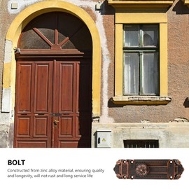 DOITOOL 1 Pc Security Sliding Lock Zinc Alloy Door Latch Lock Door Latch Barrel Bolt Vintage Security Lock Decorative Furniture Heavy Duty Door Hardware Red Ancient